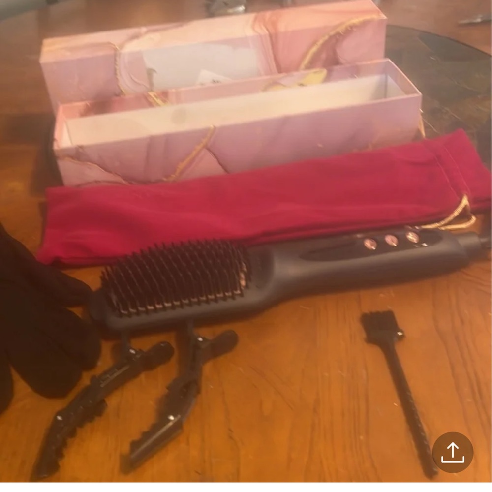 Landot hair, straightener, brush, straightener